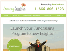 Tablet Screenshot of growingsmilesfundraising.com